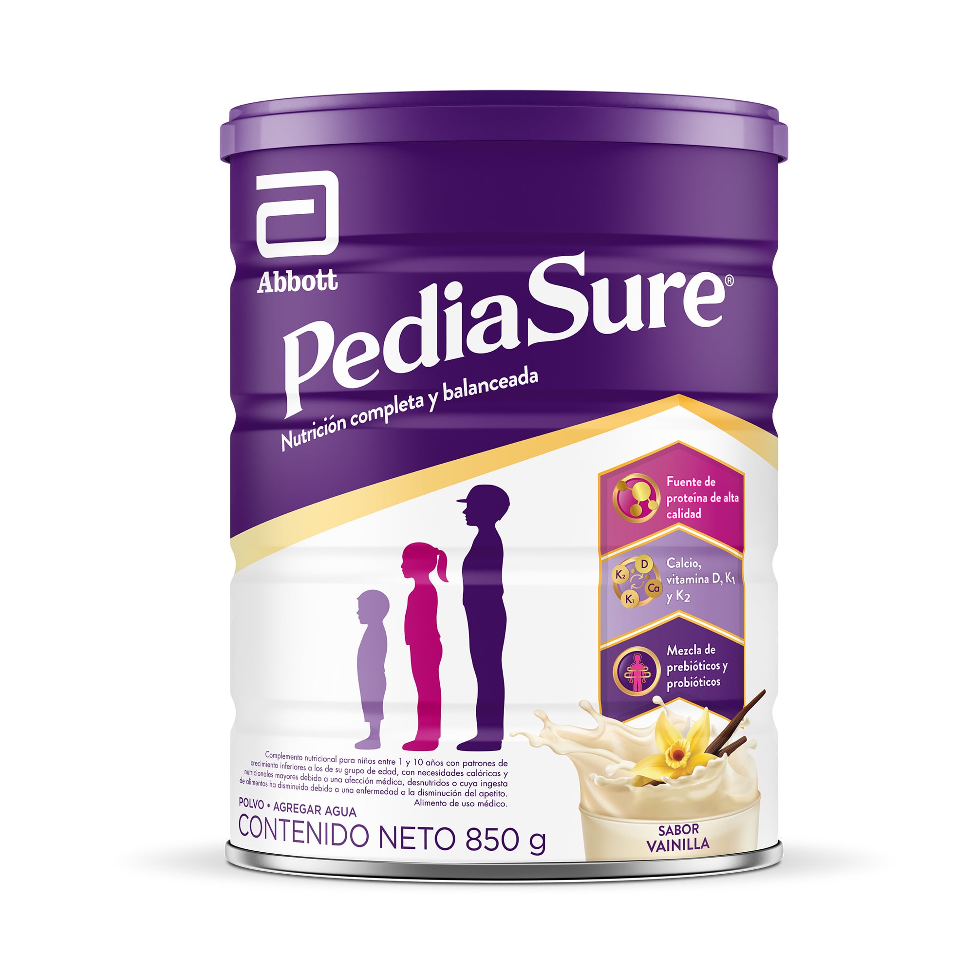 SUPLEMENTO ABBOTT PEDIASURE SABOR VAINILLA EN POLVO 850 GRS - 2