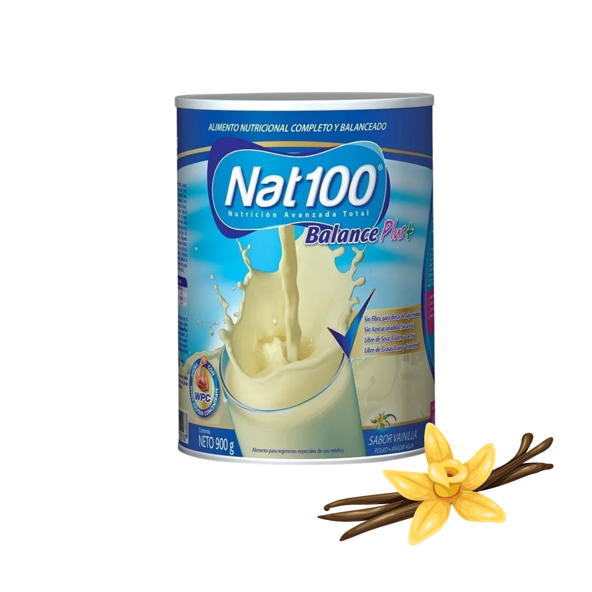 SUPLEMENTO NAT 100 BALANCE PLUS 900G SABOR VAINILLA - 2
