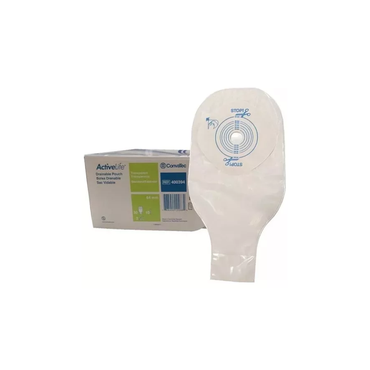 PACK X 10 BOLSAS OSTOMIA CONVATEC 400394 DESECHABLE 1 PIEZA 64MM - 1