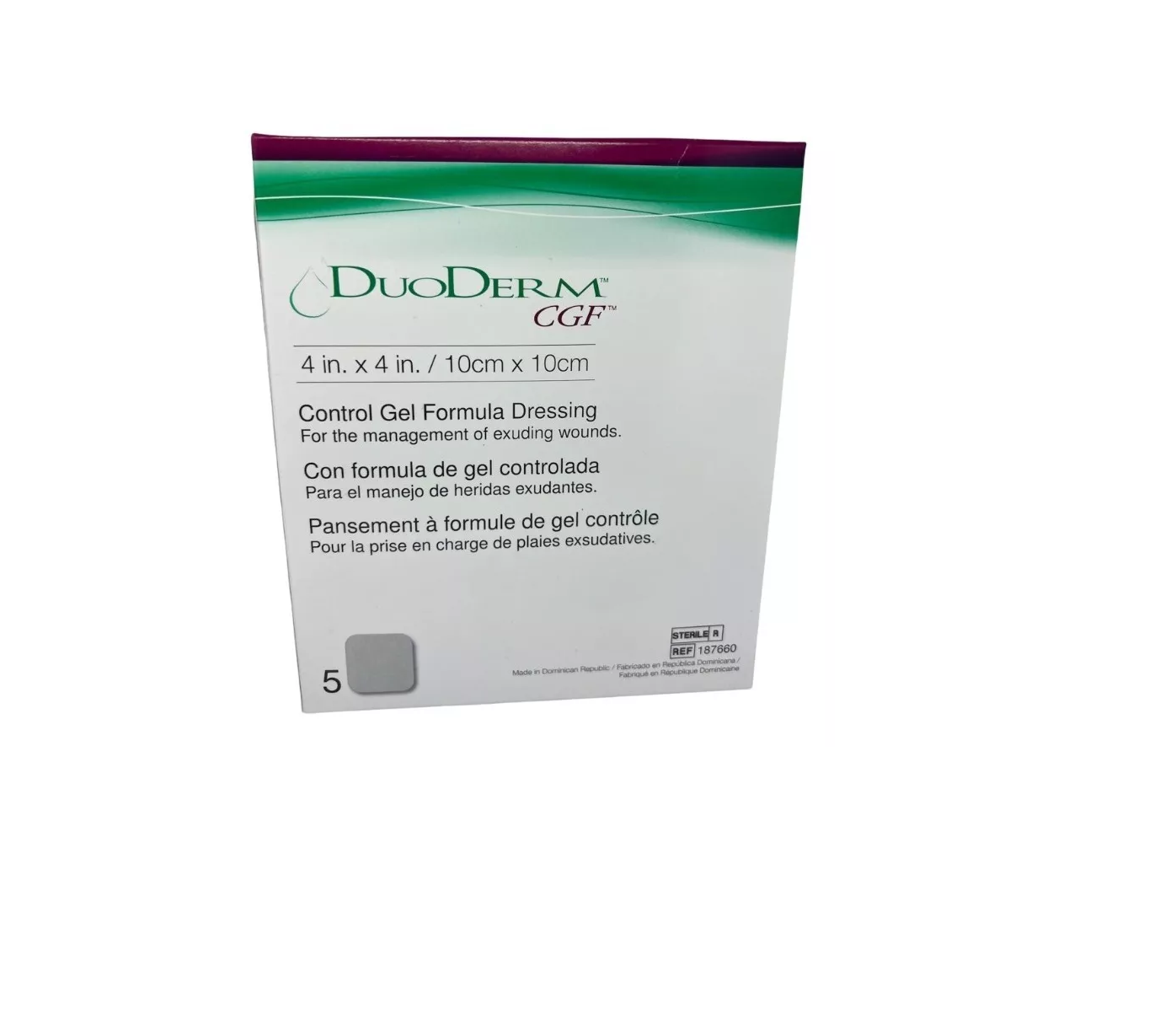 APÓSITO HIDROCOLOIDE DUODERM CGF CONVATEC 10X10CM PACK X 5 UNIDADES - 1