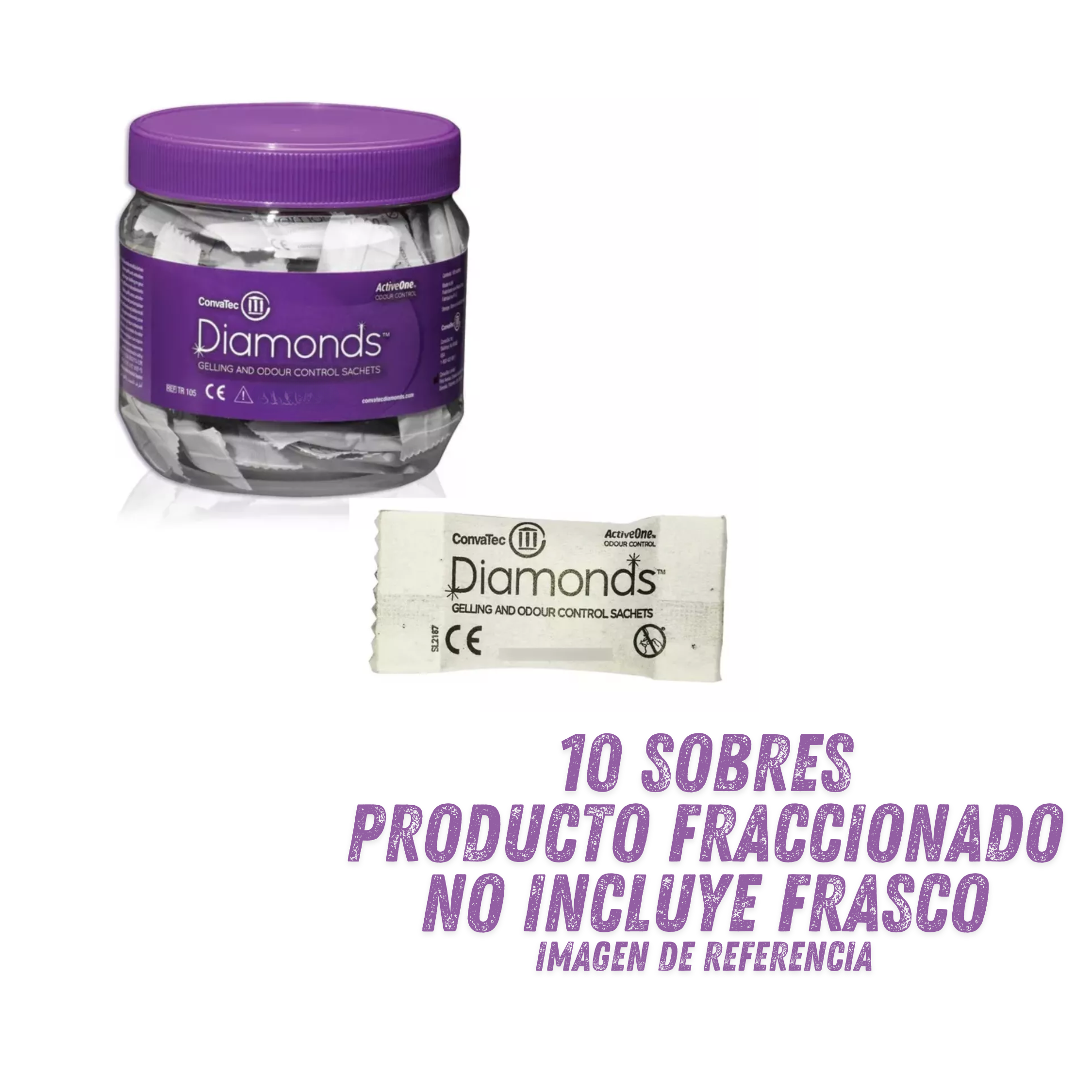 DIAMONDS GELIFICANTE ANTI OLOR OSTOMIA CONVATEC X 10 SACHETS - 2