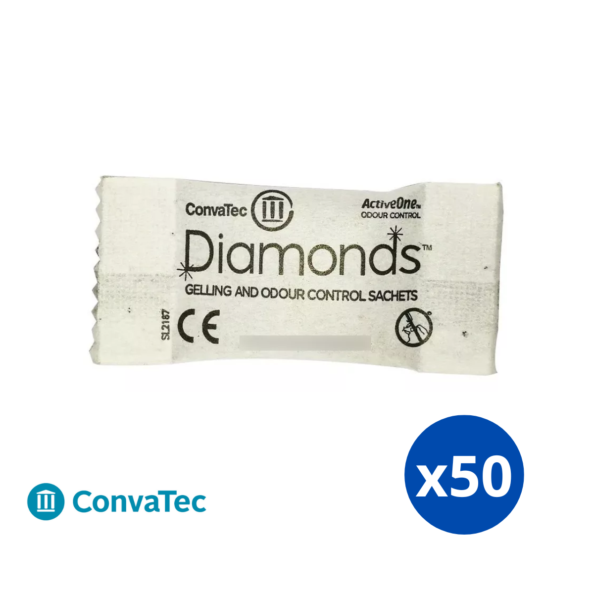 DIAMONDS GELIFICANTE ANTI OLOR OSTOMIA CONVATEC X 50 SACHETS - 1