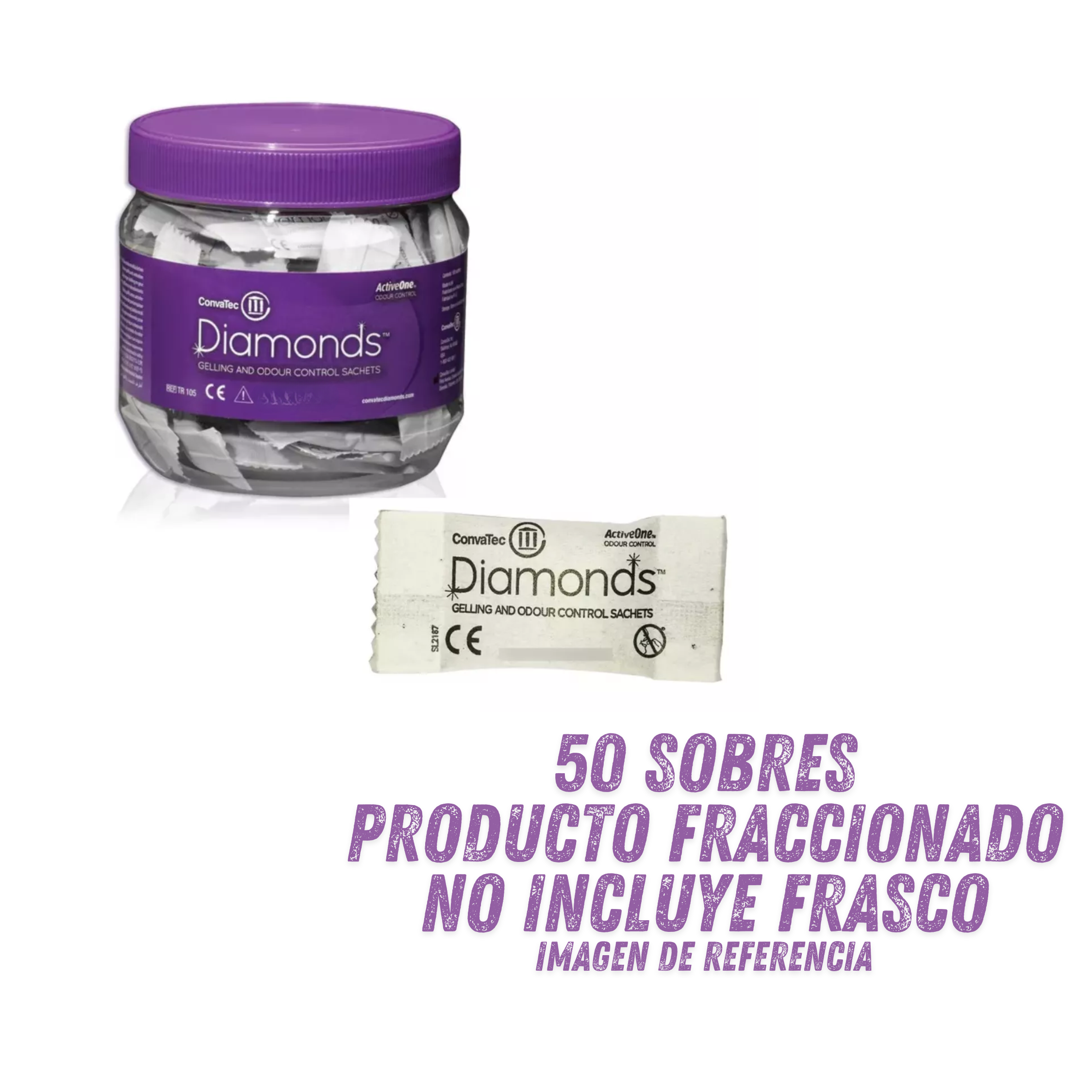 DIAMONDS GELIFICANTE ANTI OLOR OSTOMIA CONVATEC X 50 SACHETS - 2