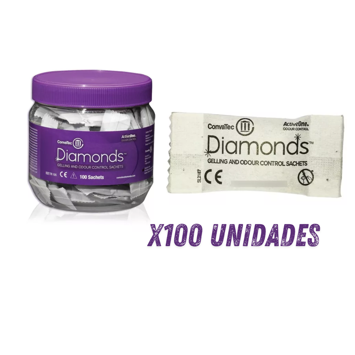 DIAMONDS GELIFICANTE ANTI OLOR OSTOMIA CONVATEC X 100 SACHETS - 3