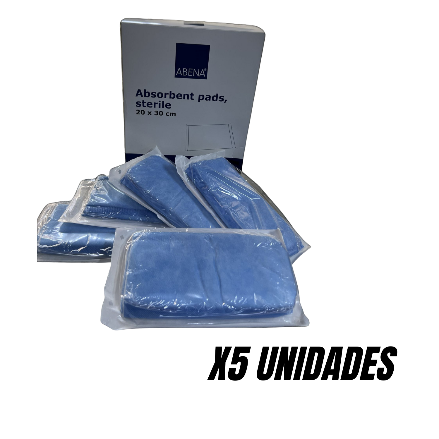 PACK ABENA X5 APÓSITOS CURI MED CURACIÓN GASA ESTÉRIL 20X30CM - 2