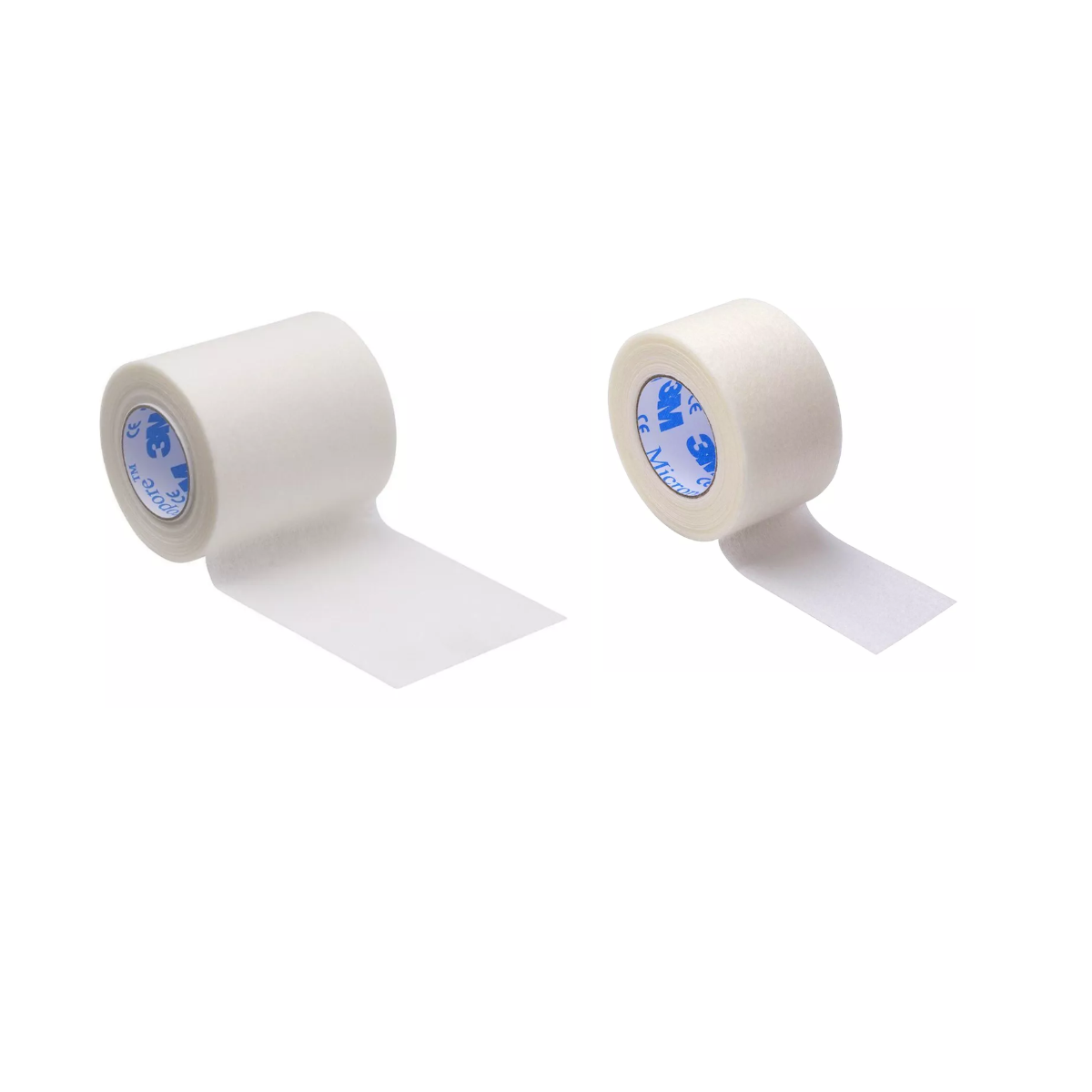 PACK X2 CINTA MICROPORE 3M HERIDA TELA 2.5CM + 5CM BLANCO ADHESIVA - 1