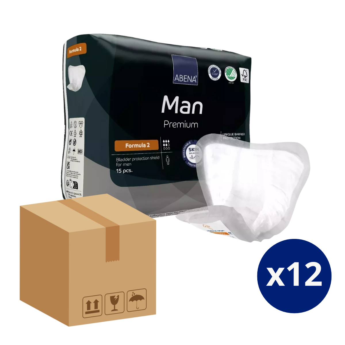 PAÑALES PARA ADULTO ABENA APÓSITO MAN FORMULA 2 PREMIUM 180 UNID - 1