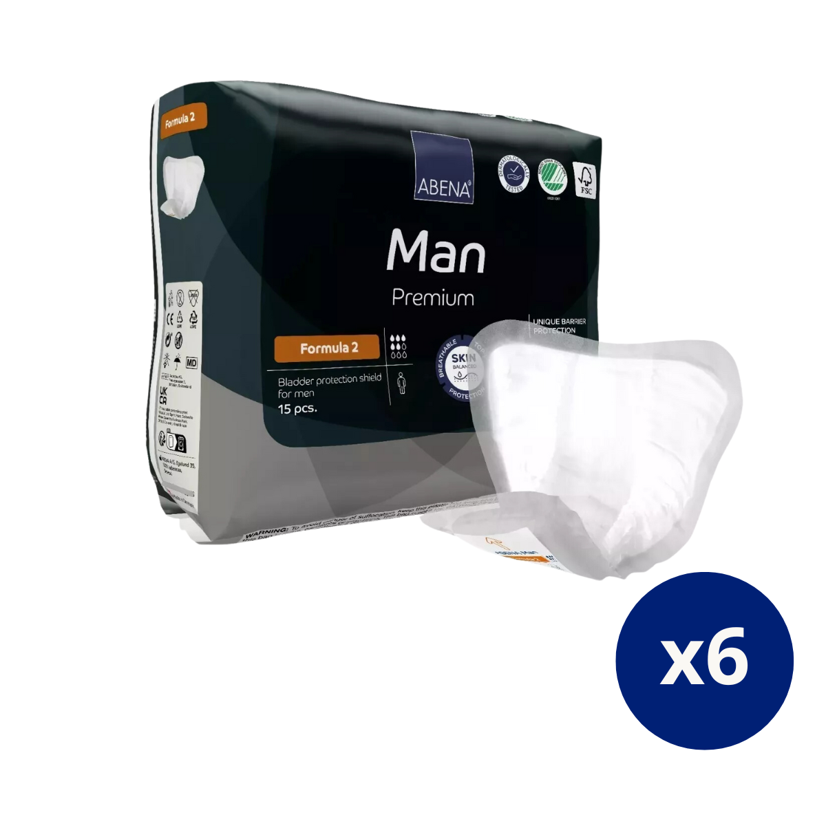 PAÑALES PARA ADULTO ABENA APÓSITOS MAN FORMULA 2 PREMIUM 90 UNID - 1