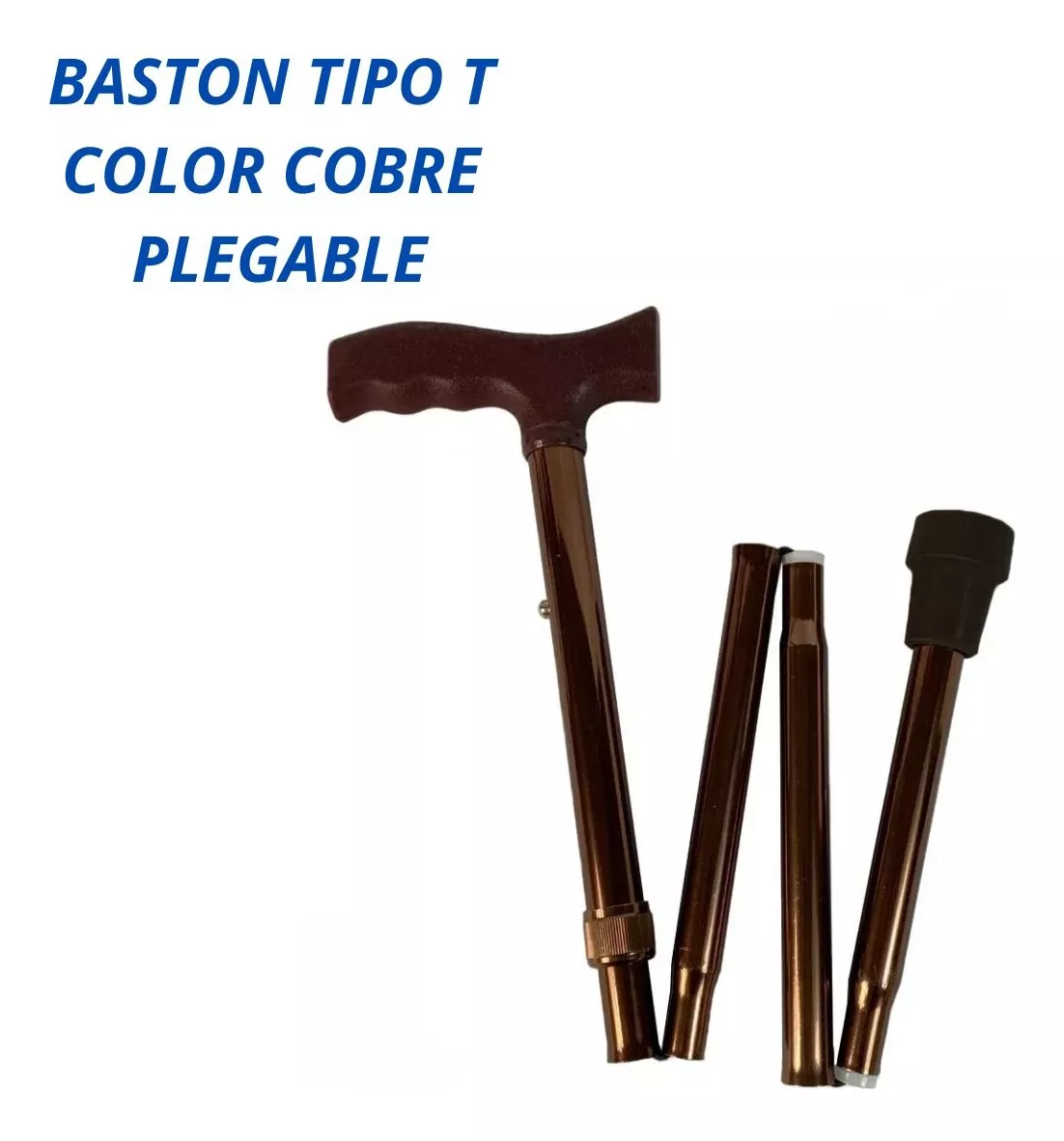 BASTÓN ORTOPÉDICO AJUSTABLE Y PLEGABLE BRONCE CAMINAR APOYO - 2