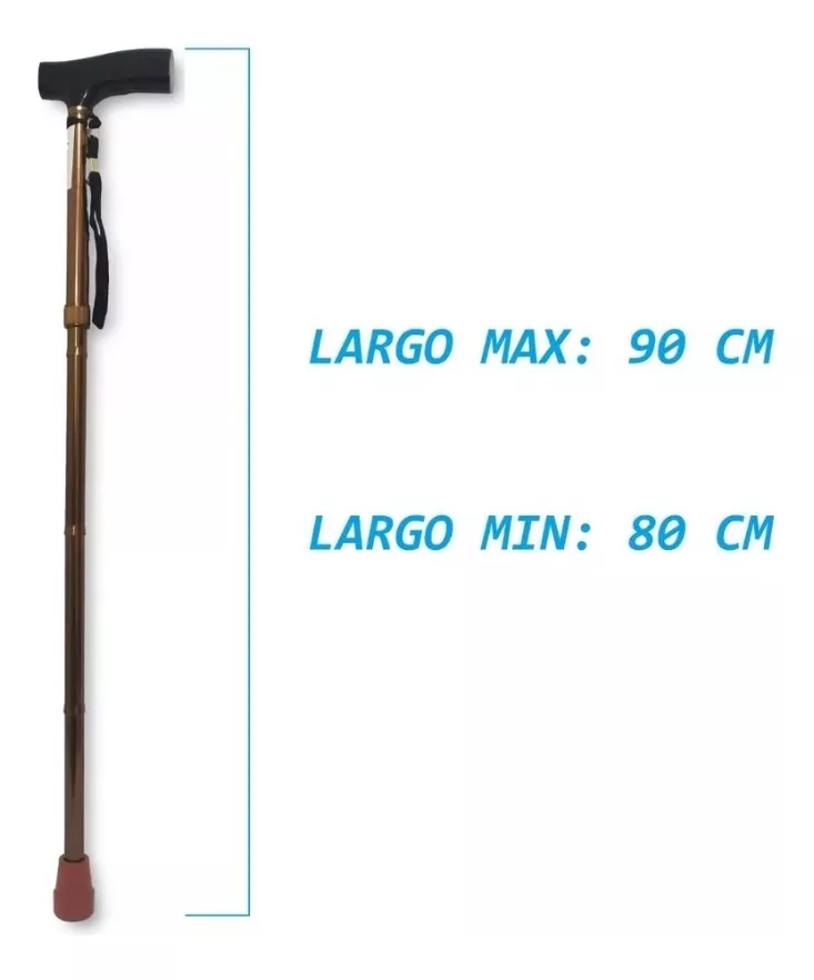 BASTÓN ORTOPÉDICO AJUSTABLE Y PLEGABLE BRONCE CAMINAR APOYO - 4