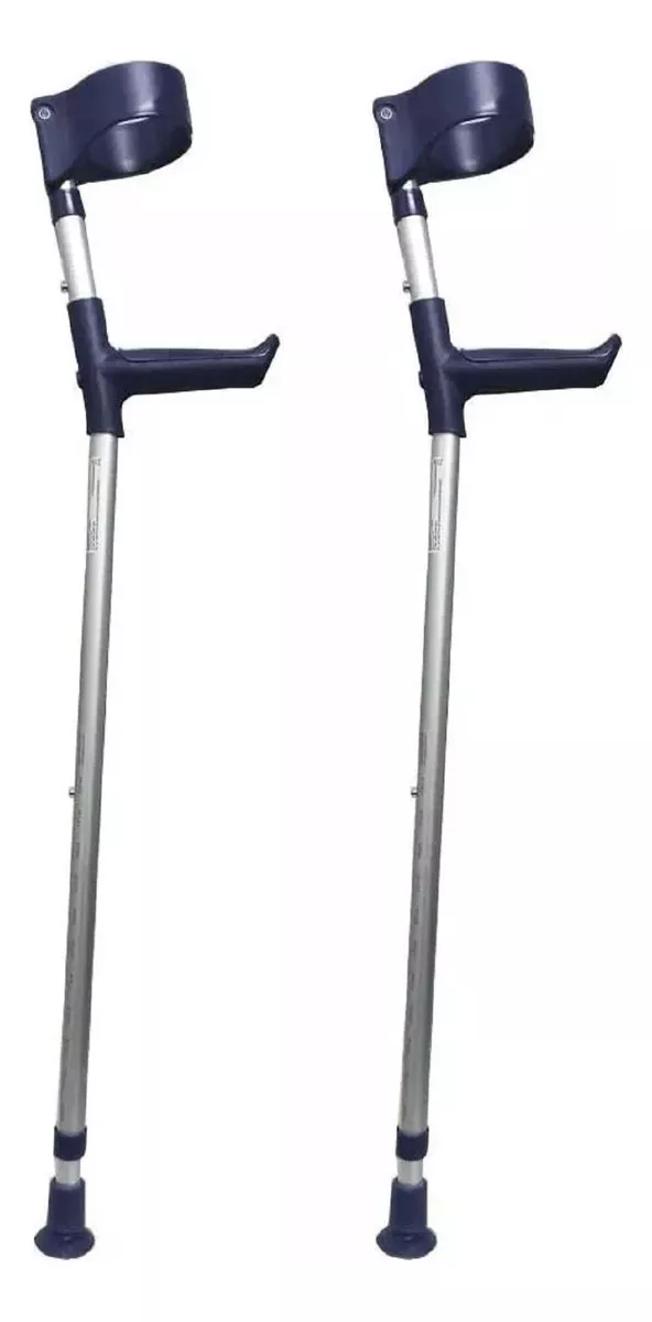 2 BASTON MULETA CANADIENSE ORTOPEDICO ALUMINIO CODERA MOVIL - 1