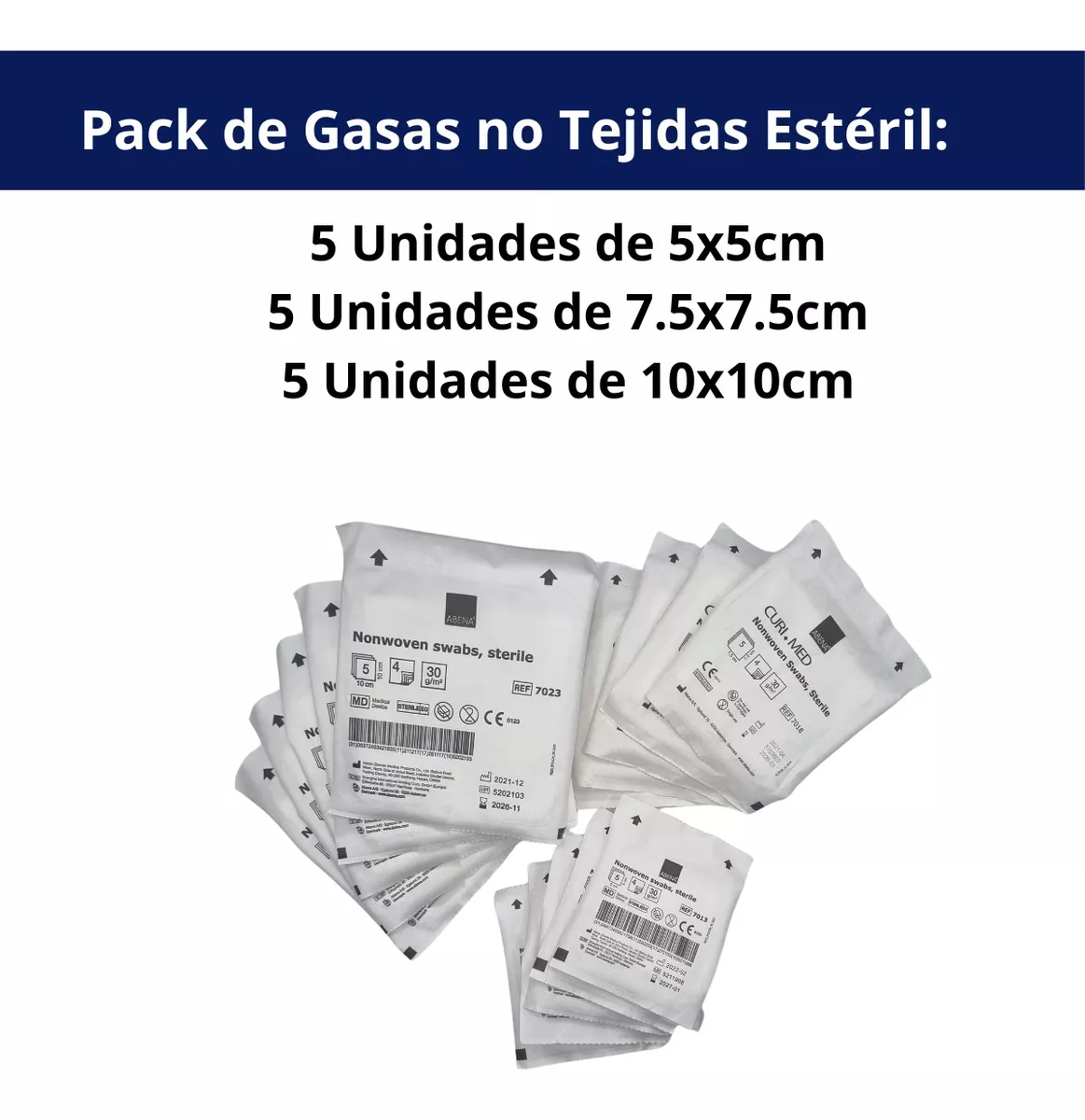 PACK X15 GASAS NO TEJIDAS ESTÉRIL ABENA APOSITO CURACIONES - 3
