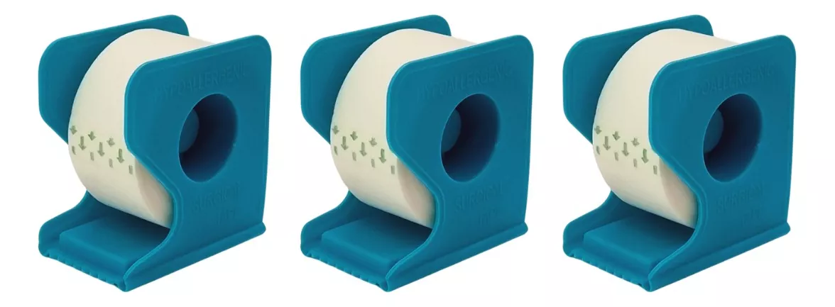 PACK X 3 CINTAS ADHESIVA MICROPORE BLANCA PAPEL 2.5CM X 9CM - 1