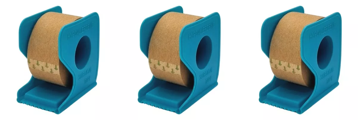 PACK X 3 CINTAS ADHESIVA MICROPORE PIEL PAPEL 2.5CM X 9CM - 1