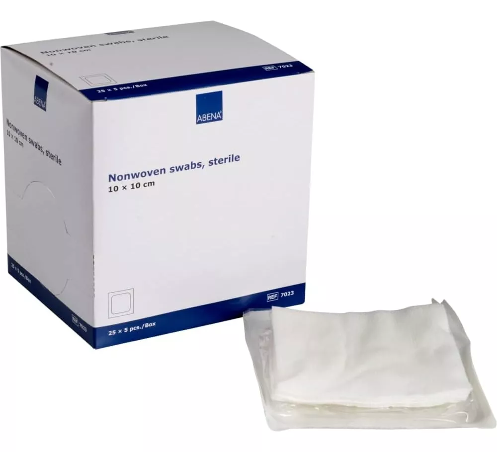 GASA NO TEJIDA ESTÉRIL 10X10 - CAJA DE 125 UNIDADES ABENA - 1