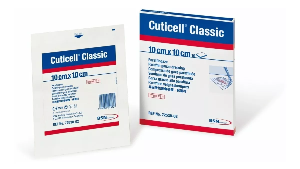 PACK X 10 UNID GASA PARAFINADA CUTICELL CLASSIC 10 X 10CM - 2