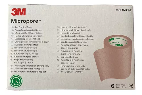 PACK X 6 GASA MICROPORE COLOR PIEL MICROPORE 5 CM X 9M - 1
