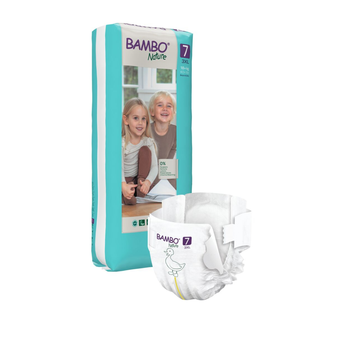 CAJA PAÑAL BAMBO NATURE ECOFRIENDLY 7 TALLA 3XL +18KG 120UND - 2