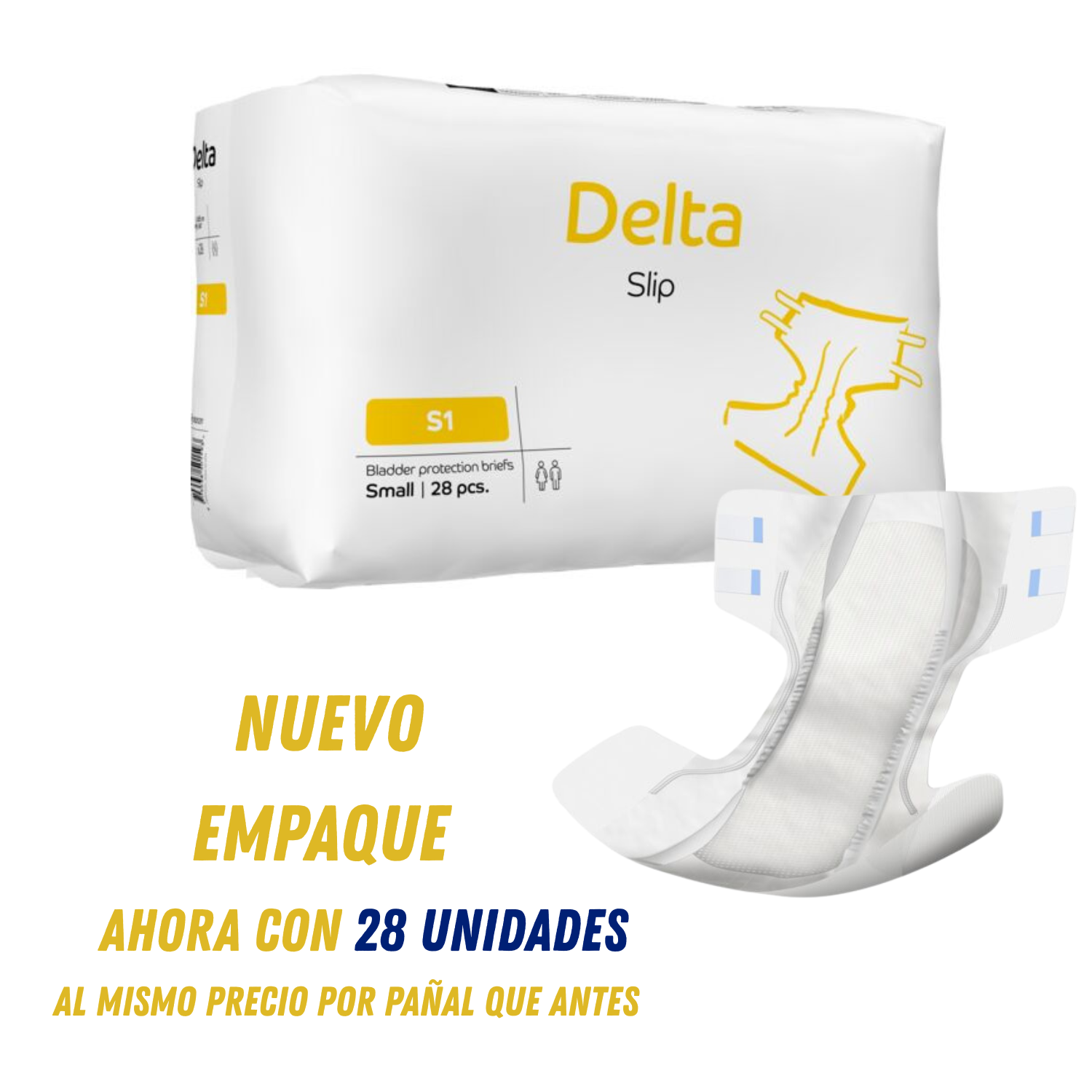 PAÑALES ADULTOS ABENA DELTA SLIP S1 SMALL, 28 UNIDADES. - 2
