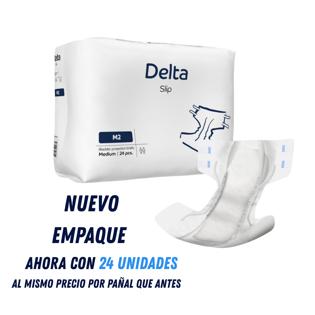 PAÑALES ADULTO ABENA DELTA SLIP M2 MEDIUM, 24 UNIDADES - 2