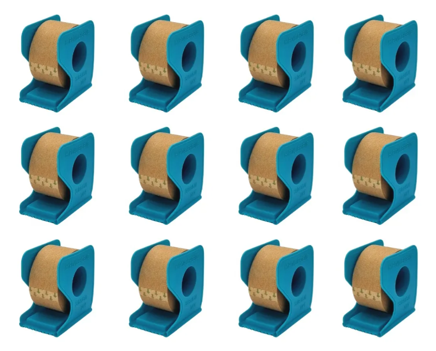 PACK X 12 CINTAS ADHESIVA MICROPORE PIEL PAPEL 2.5CM X 9CM - 4