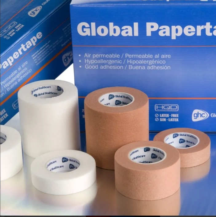 PACK X 12 CINTAS ADHESIVA MICROPORE PIEL PAPEL 2.5CM X 9CM - 5
