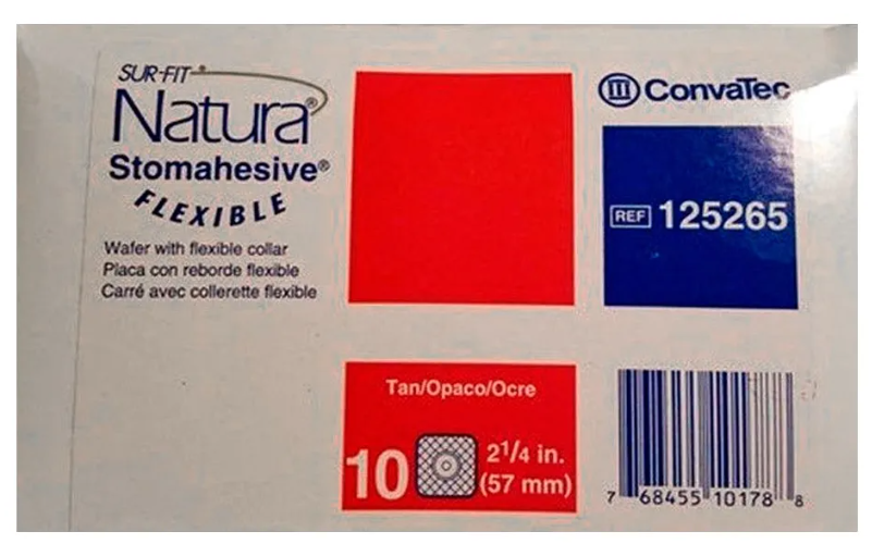 PACK X 10 PLACAS COLOSTOMIA OPACA 57MM - CONVATEC 125265 - 3