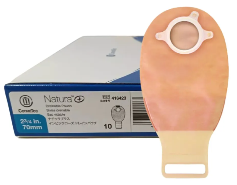PACK X 10 BOLSAS COLOSTOMIA OPACA 70MM - CONVATEC 416423 - 1