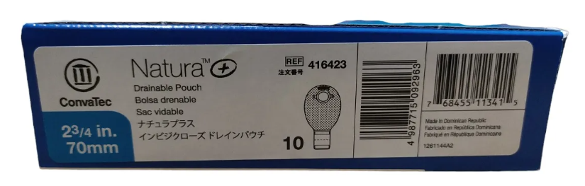PACK X 10 BOLSAS COLOSTOMIA OPACA 70MM - CONVATEC 416423 - 3