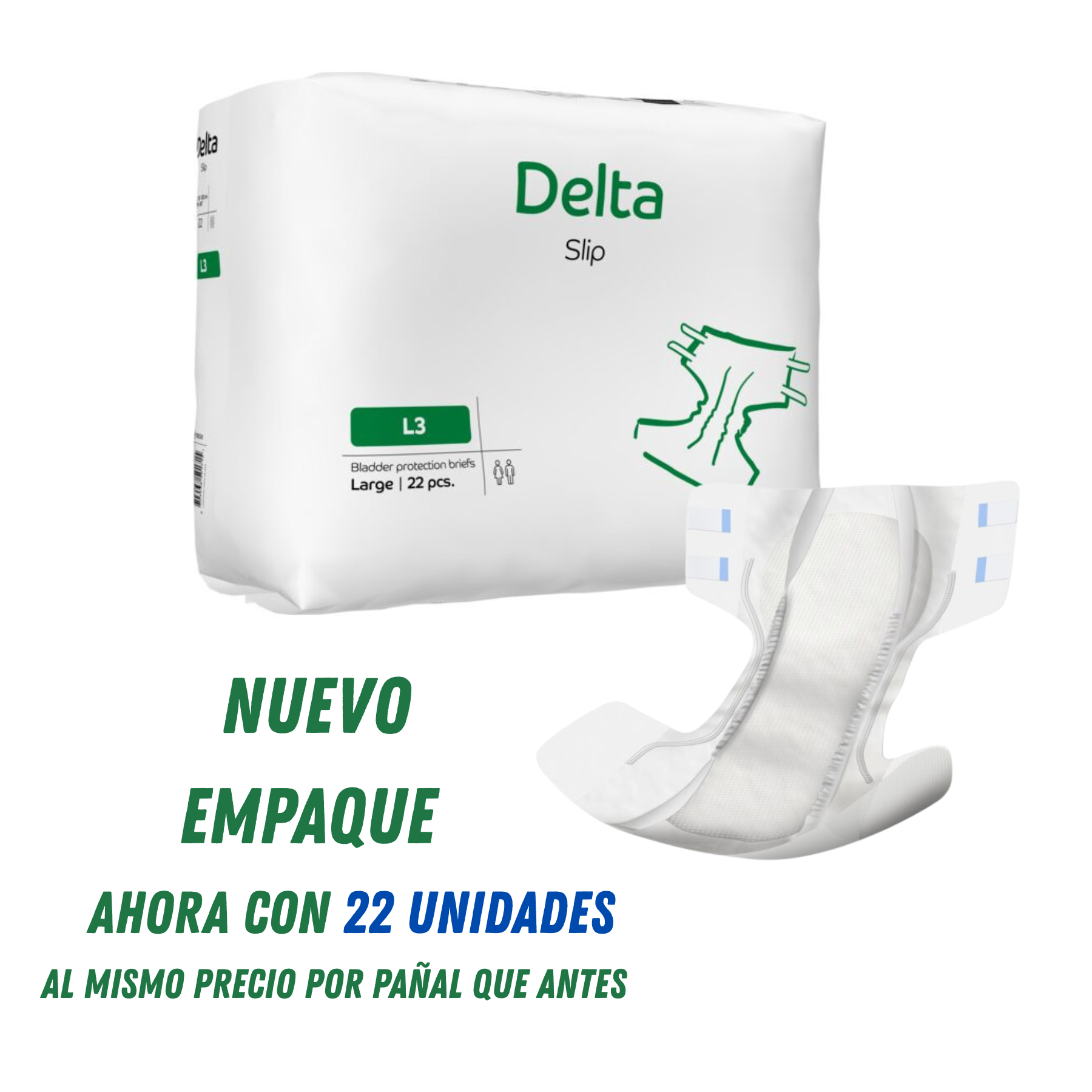 CAJA PAÑALES ADULTOS ABENA DELTA SLIP L3, 3200ML. 88 UNIDADES - 3