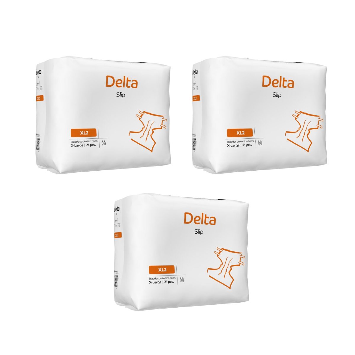 PACK X 3 PAÑALES ADULTO ABENA DELTA SLIP XL2, 3200ML. 63 UNIDADES. - 1