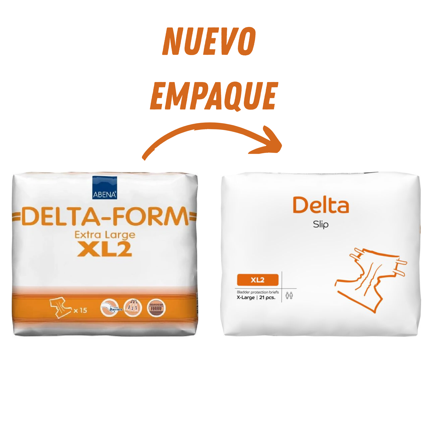 PACK X 2 PAÑALES ADULTOS ABENA DELTA SLIP XL2, 3200ML. 42 UNIDADES - 5