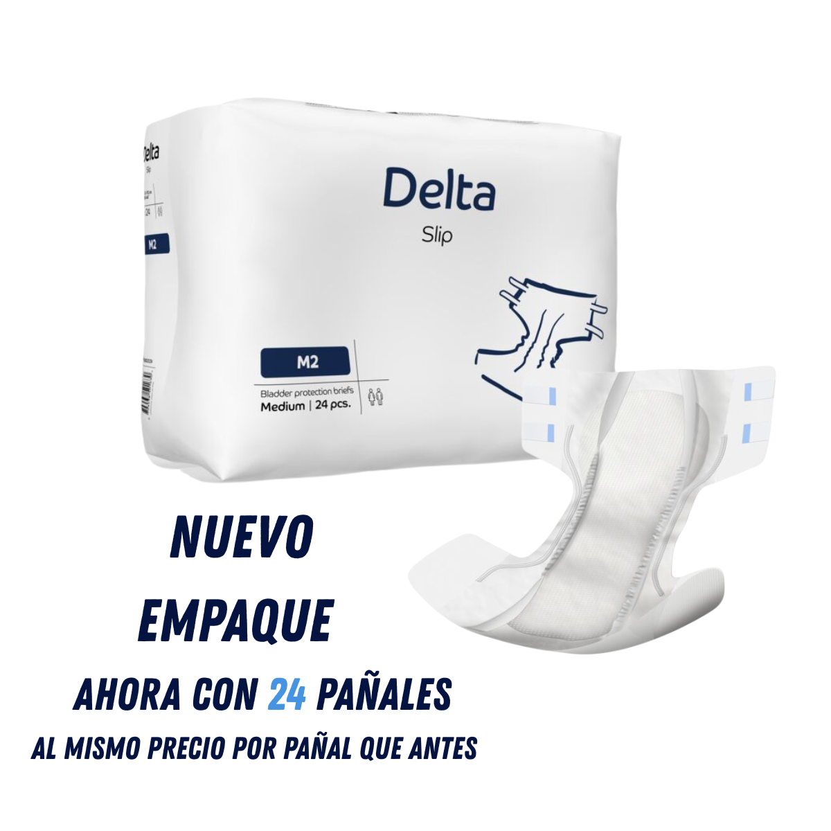 PAÑALES ADULTO ANATÓMICO ABENA DELTA SLIP M2 - 2200ML - 72 PAÑALES - 3