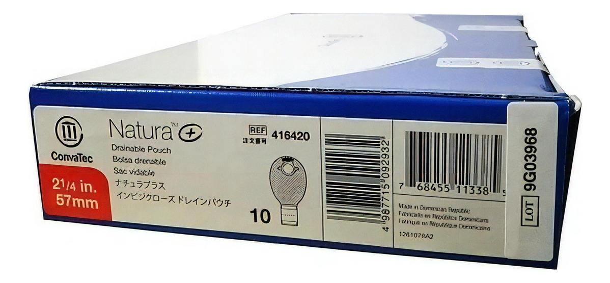 PACK X 10 BOLSAS OSTOMIA DRENABLE 57MM CONVATEC 416420 OPACA - 2