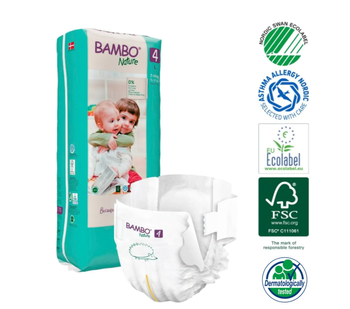 PACK X2 PAÑALES BAMBO NATURE ECO-FRIENDLY 4 L + PANTS 7-14KG - 4