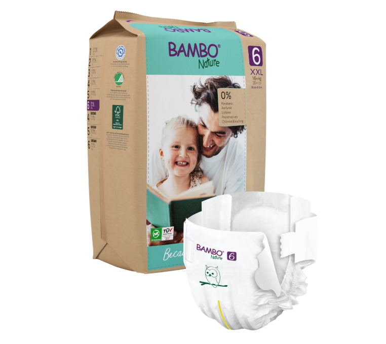 PACK X2 BOLSAS PAÑALES ECOLOGICOS BAMBO NATURE 6 - XXL PANTS - 3