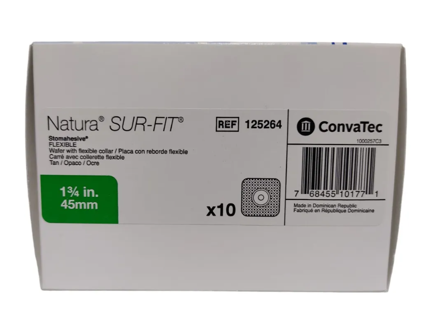 PACK X10 PLACAS 45 MM OSTOMIA NATUR 125264 FLEXIBLE CONVATEC - 1