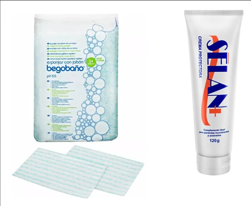 PACK CREMA SELAN ANTIESCARA + ESPONJAS JABONOSA SIN ENJUAGUE - 1