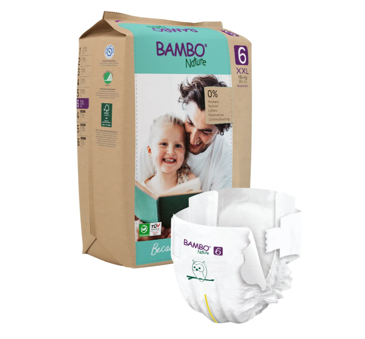 PAÑAL BAMBO NATURE 6 ECOLOGICO X (100 UNIDADES) T XXL 16+KG - 3