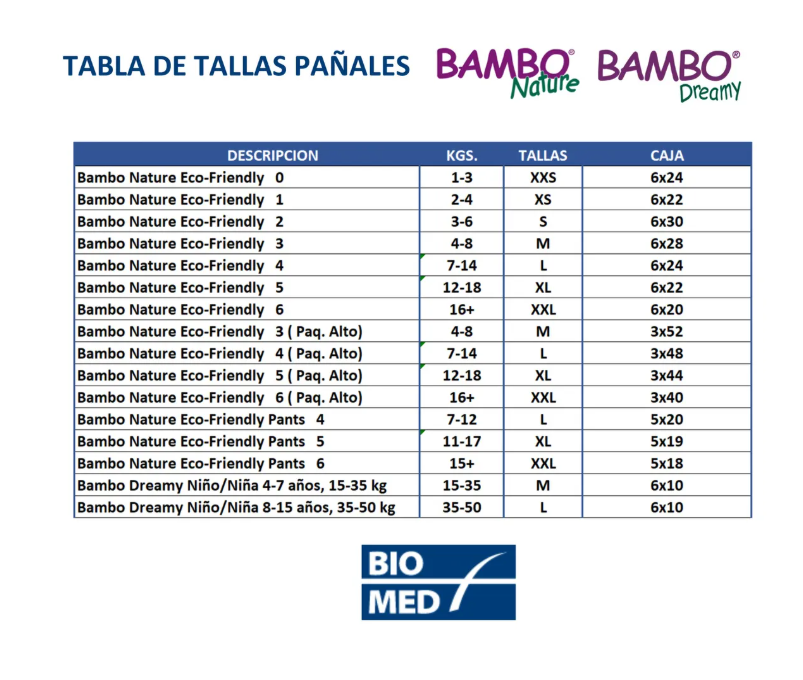 PAÑAL BAMBO NATURE 6 ECOLOGICO X (100 UNIDADES) T XXL 16+KG - 5