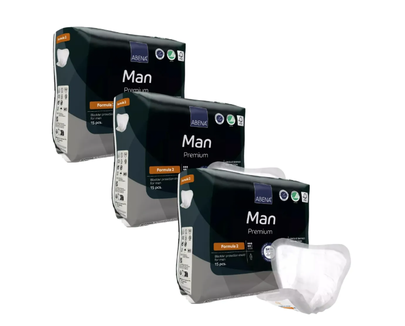 PACK X 3 APOSITO INCONTINENCIA MASCULINO ABENA MAN FORMULA 2 - 1
