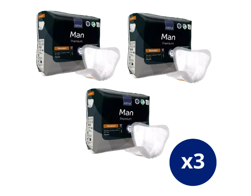 PACK X 3 APOSITO INCONTINENCIA MASCULINO ABENA MAN FORMULA 2 - 2
