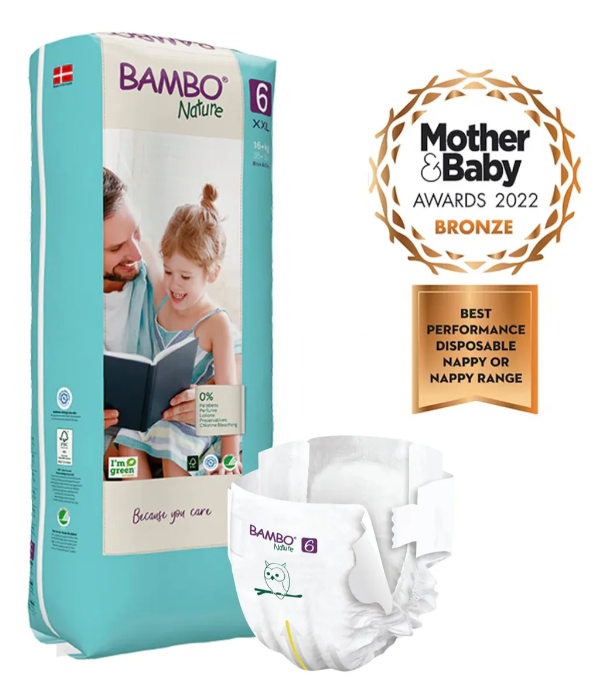 PAÑAL BAMBO ECOLOGICO 6 PAQUETE ALTO XXL + CINTA MICROPORE - 3