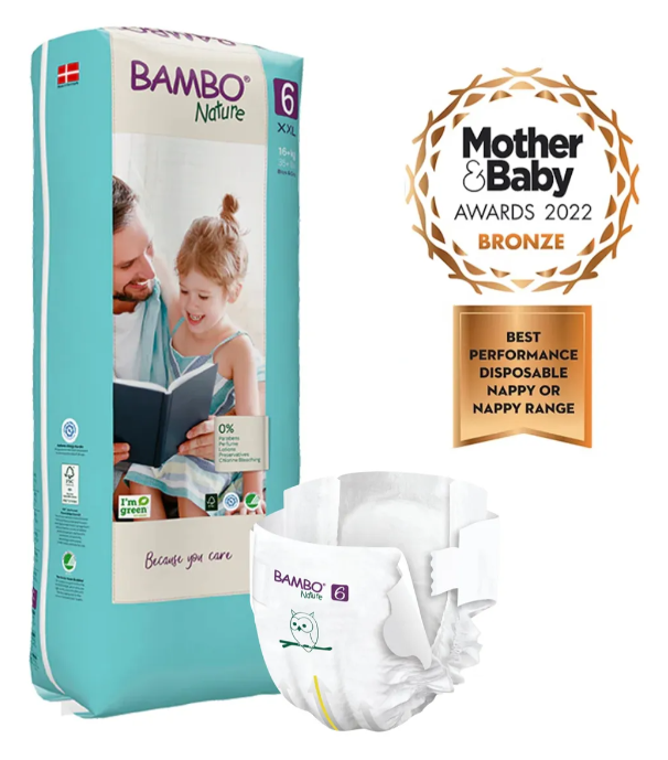 PAÑAL BAMBO ECOLOGICO 6 PAQUETE ALTO XXL + CINTA MICROPORE - 3