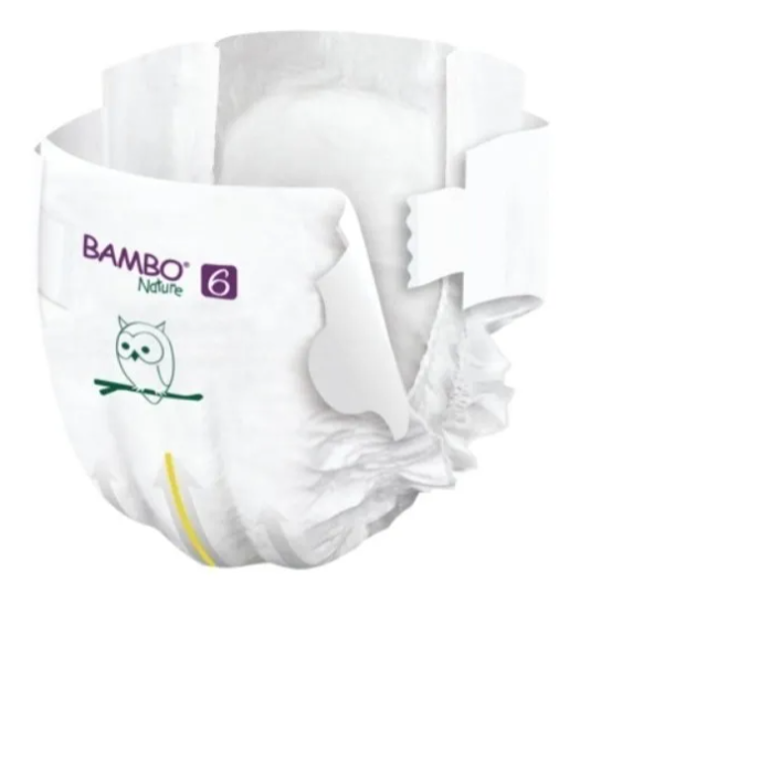 PAÑAL BAMBO ECOLOGICO 6 PAQUETE ALTO XXL + CINTA MICROPORE - 5
