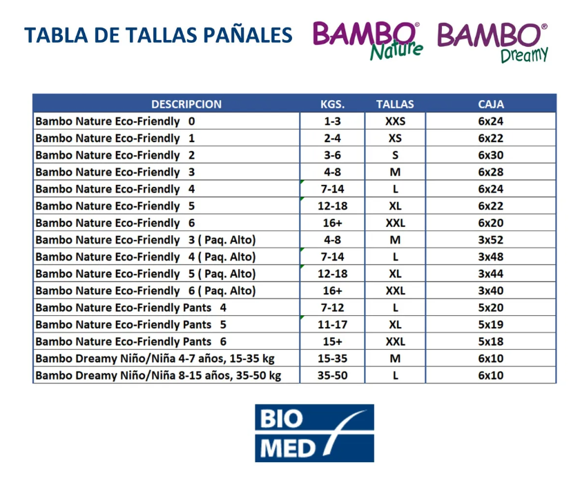 PAÑAL BAMBO ECOLOGICO 6 PAQUETE ALTO XXL + CINTA MICROPORE - 7