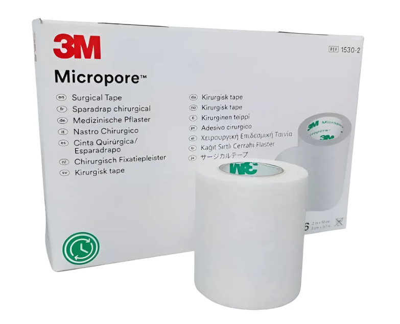 PACK X 6 CINTA TELA MICROPORE 3M 5CM X 9.1M BLANCA CAJA X 6 - 1