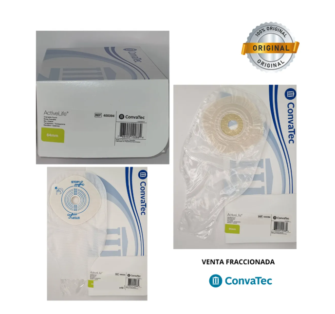 PACK DE 10 BOLSAS OSTOMIA CONVATEC 400394 DESECHABLE 1 PIEZA - 3