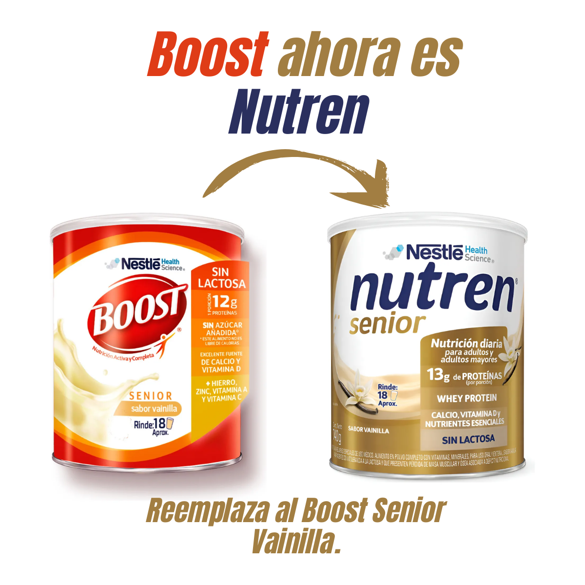 NUTREN EX BOOST ALIMENTO EN POLVO SENIOR VAINILLA 740GS - 1