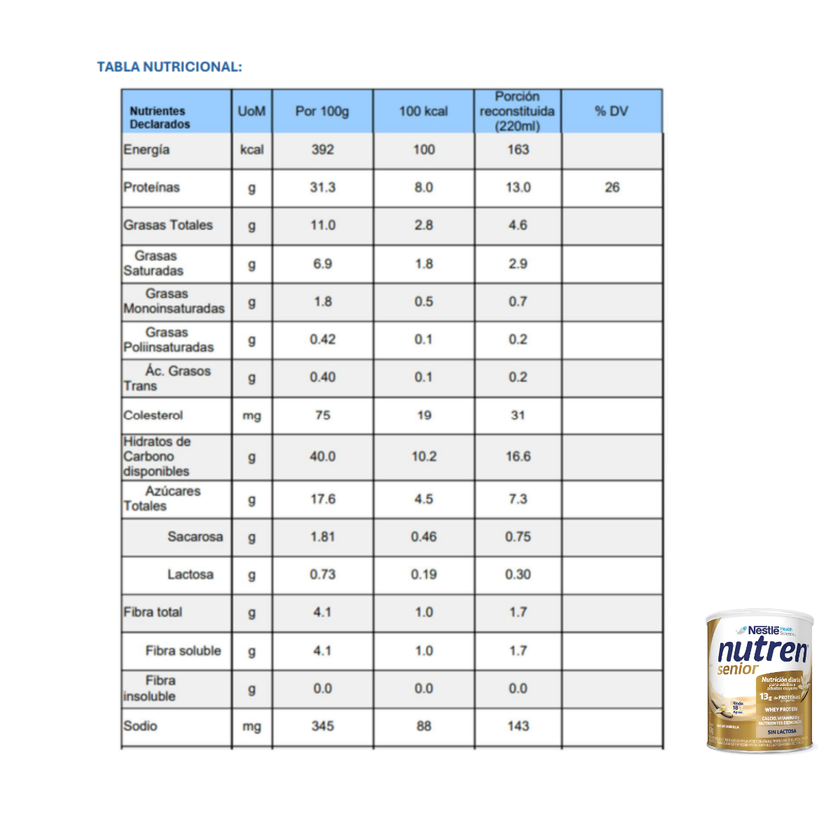 NUTREN EX BOOST ALIMENTO EN POLVO SENIOR VAINILLA 740GS - 6
